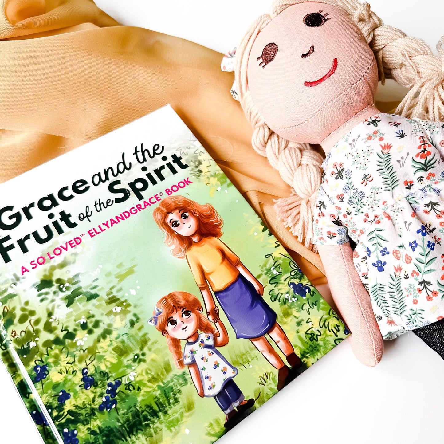 "Grace & the Fruit of the Spirit" Book + Linen Doll Set