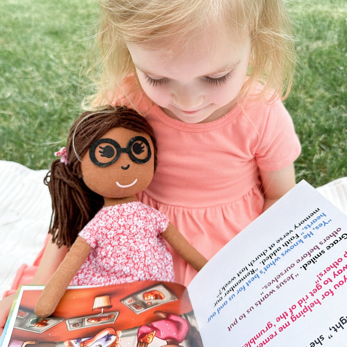 "Hope & the Grumbles" Book + Linen Doll Set