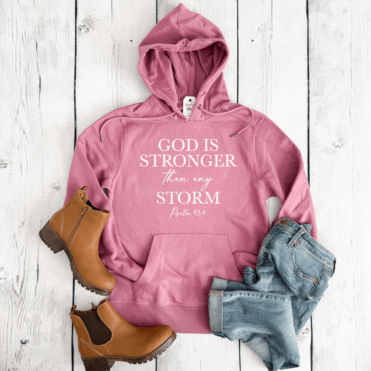 God Is Stronger Than Any Storm Classic Hoodie