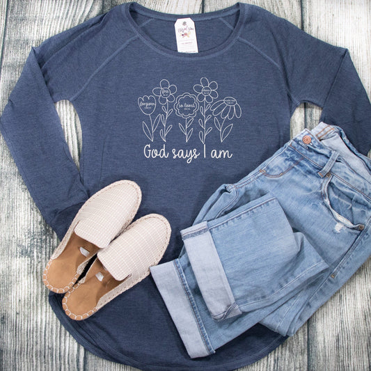 God Says I Am Tunic Tee
