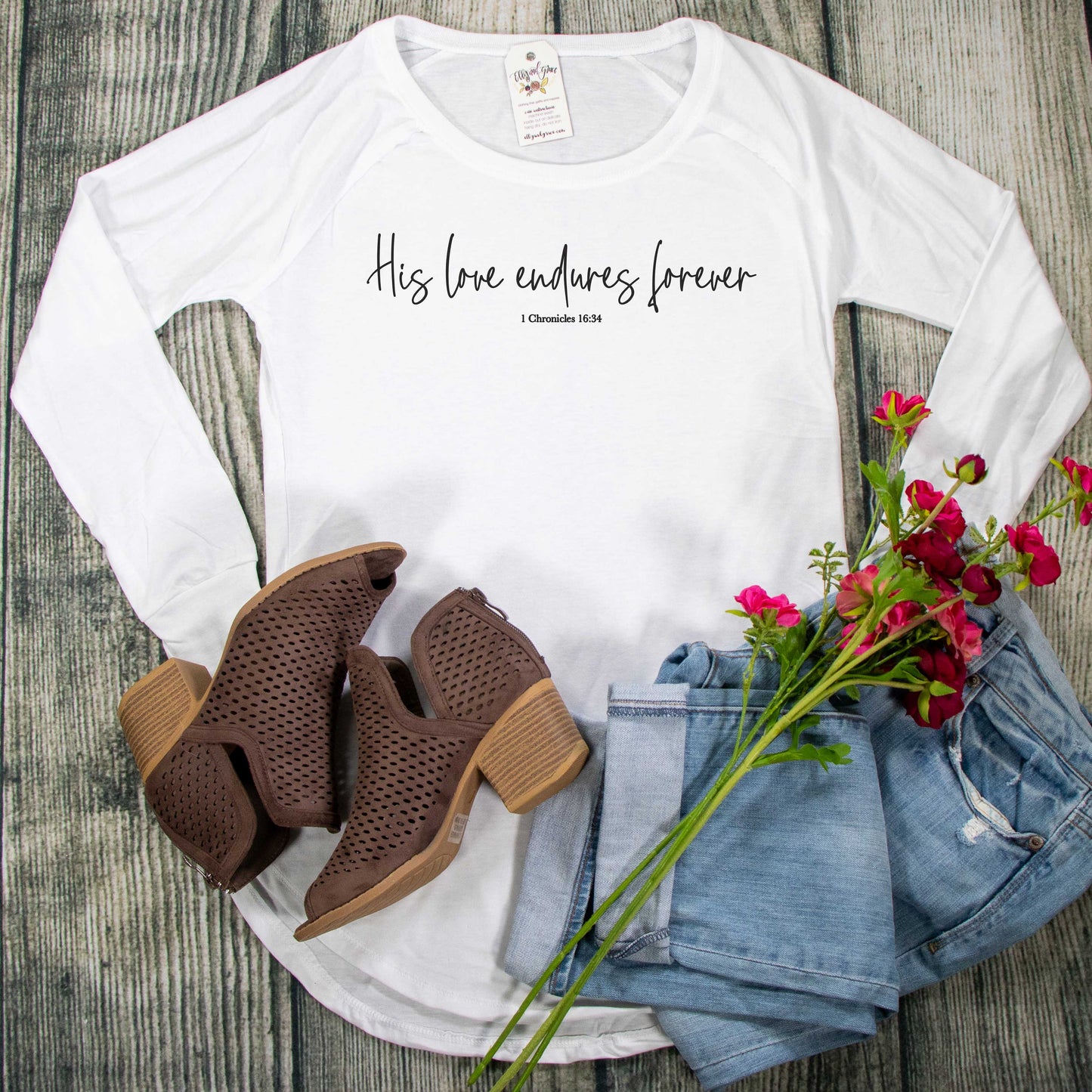 His Love Endures Forever Tunic Tee