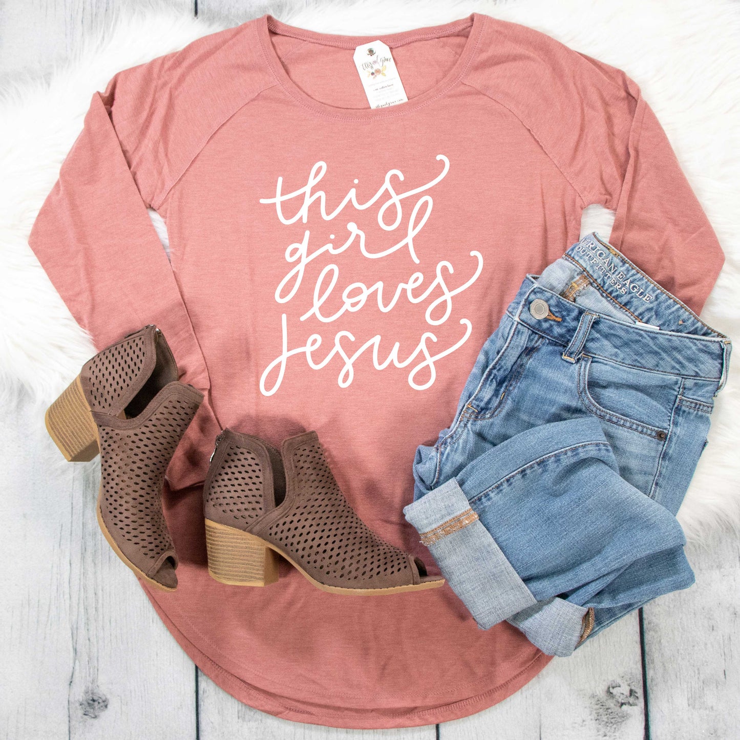 This Girl Loves Jesus Tunic Tee