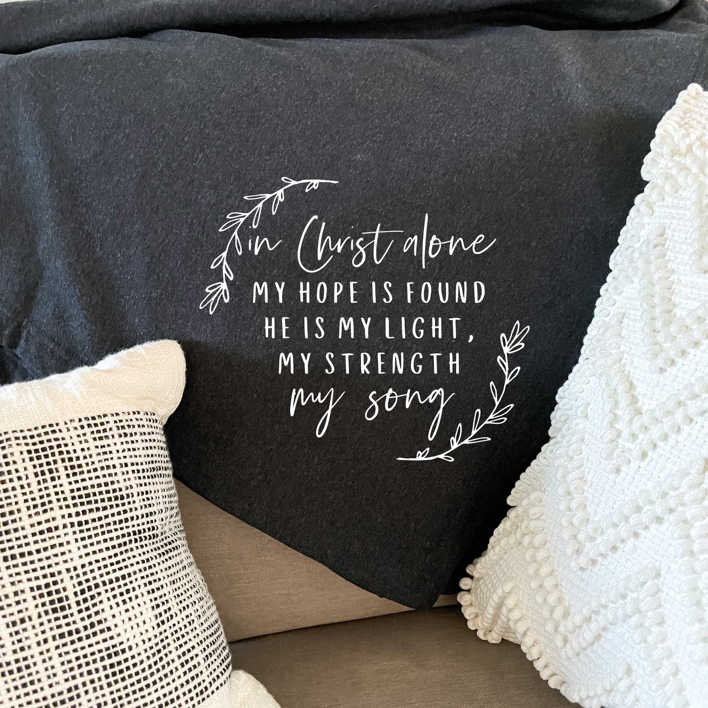 In Christ Alone Fleece Blanket