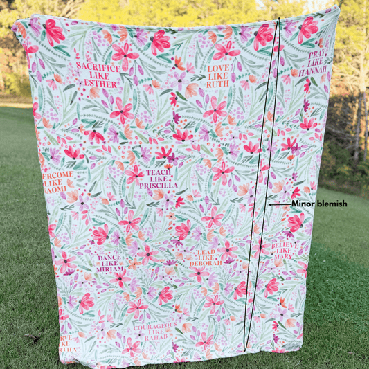 Women of the Bible Fleece Blanket (Blemished)