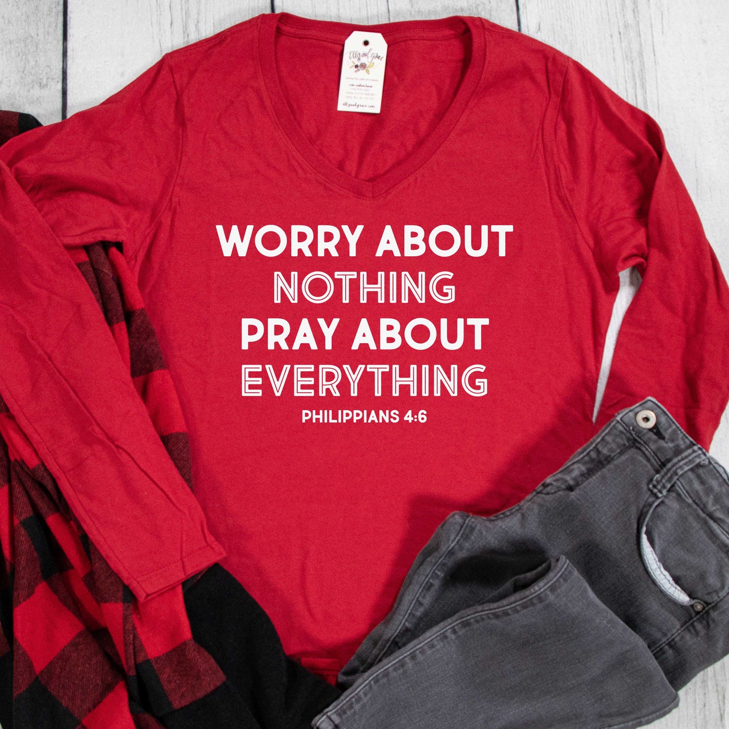 Worry About Nothing Longsleeve V-Neck