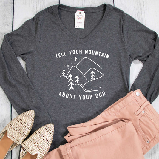 Tell Your Mountain Longsleeve V-Neck