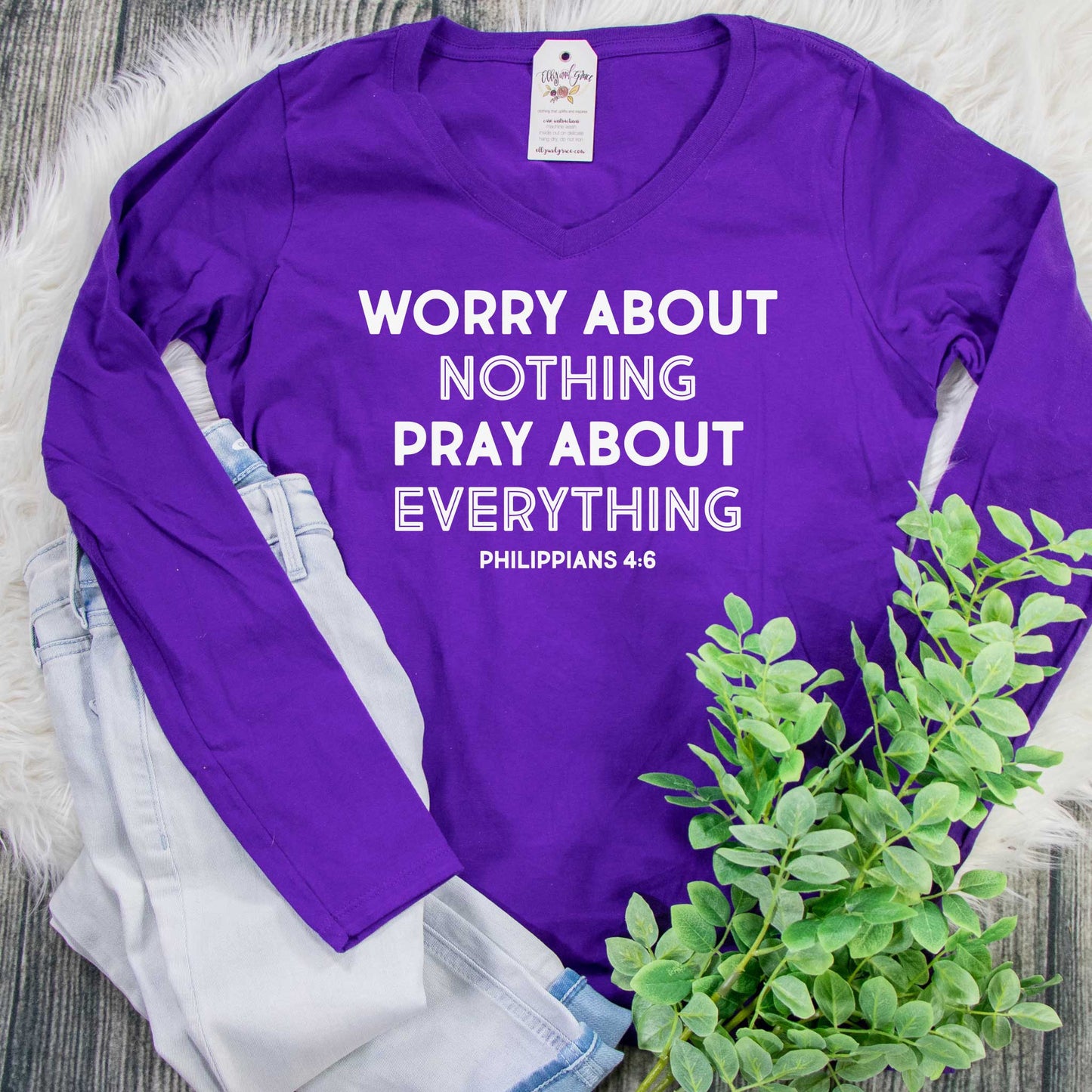 Worry About Nothing Longsleeve V-Neck