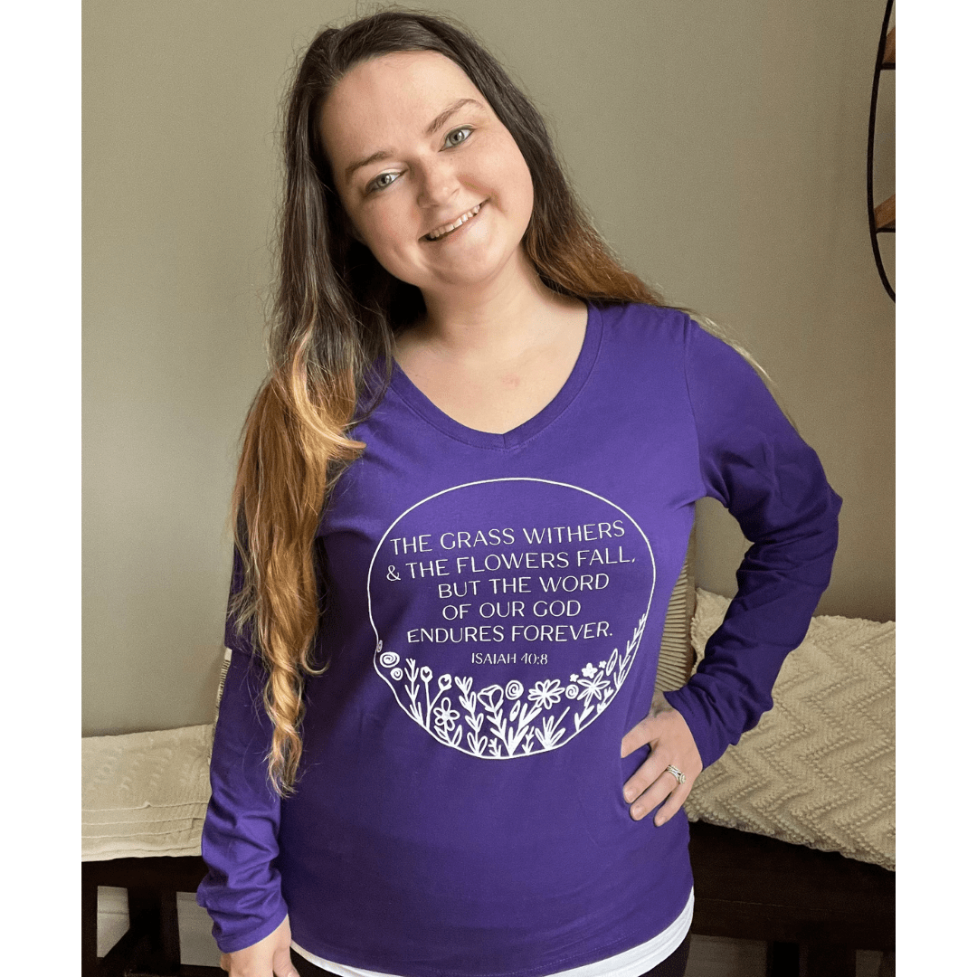 The Grass Withers and the Flowers Fall Longsleeve V-Neck