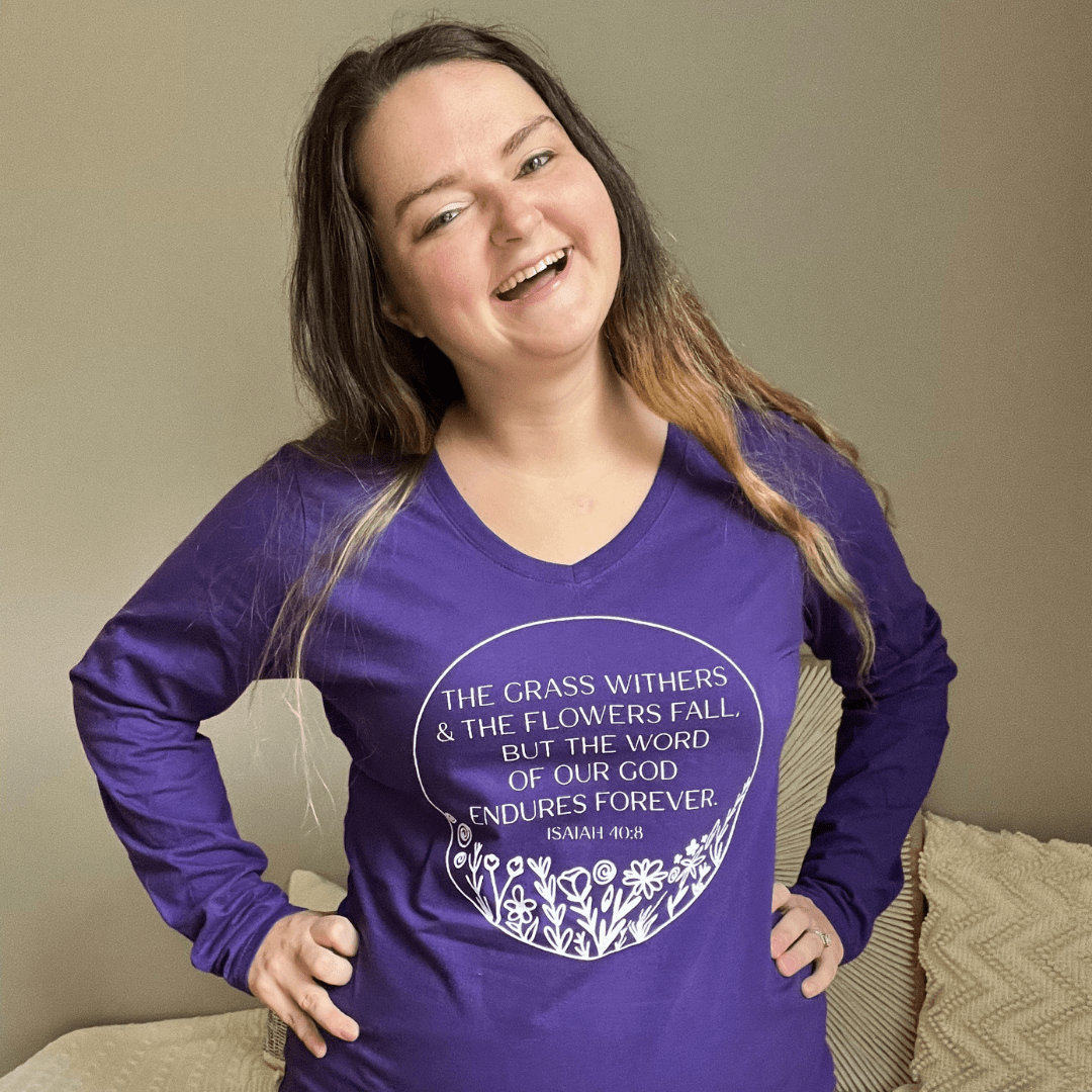 The Grass Withers and the Flowers Fall Longsleeve V-Neck