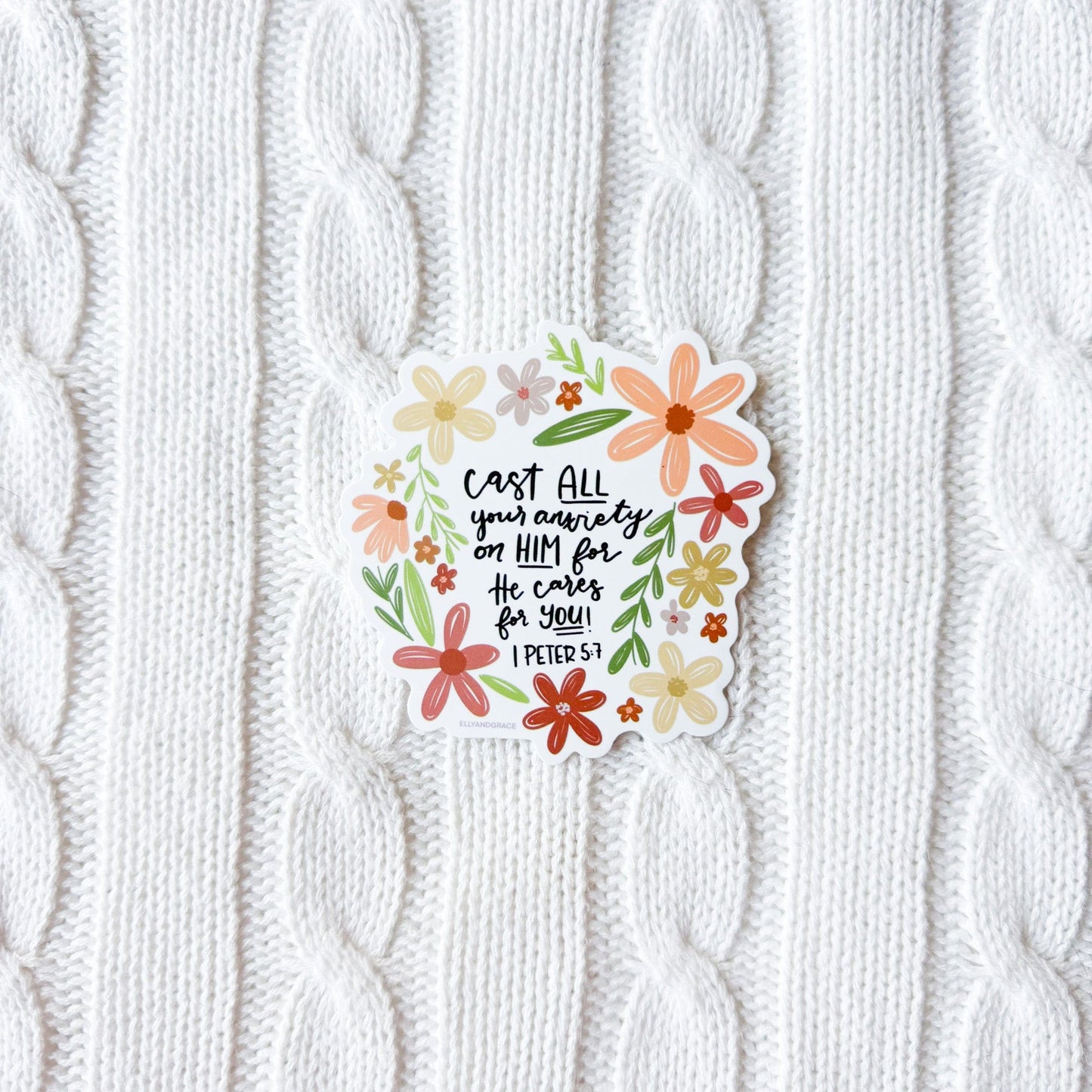 Cast All Your Anxiety Sticker