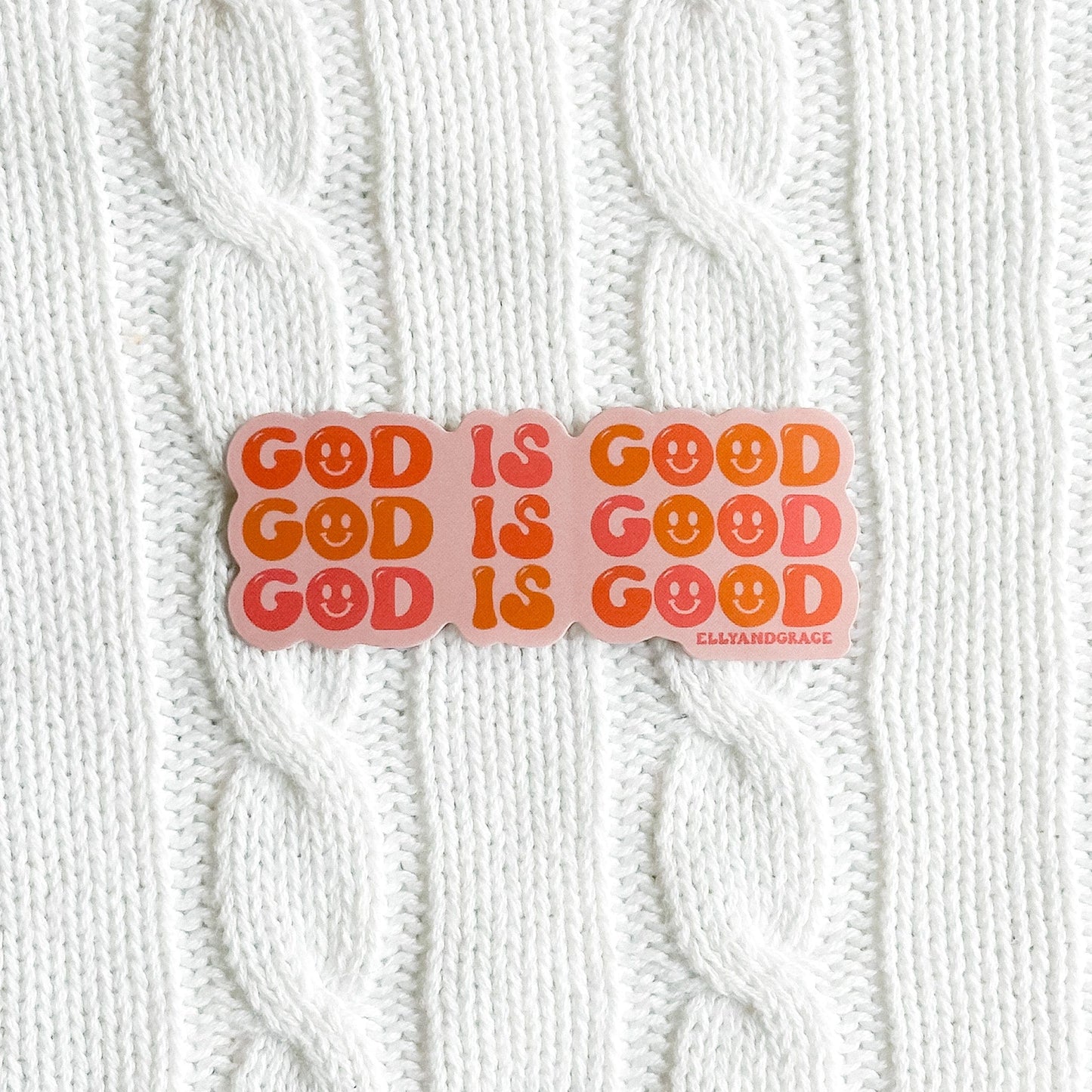 God Is Good Retro Sticker
