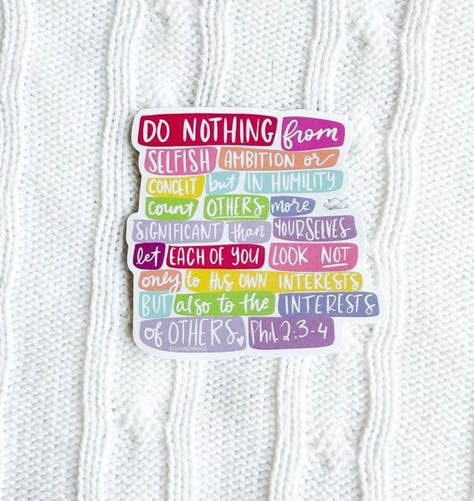 Philippians 2:3-4 Sticker