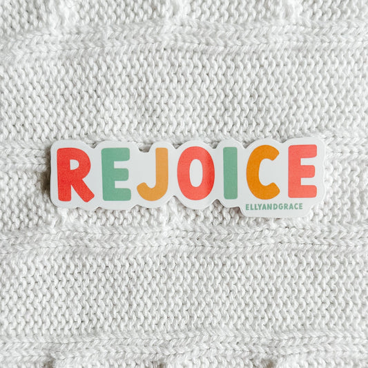 Rejoice Sticker