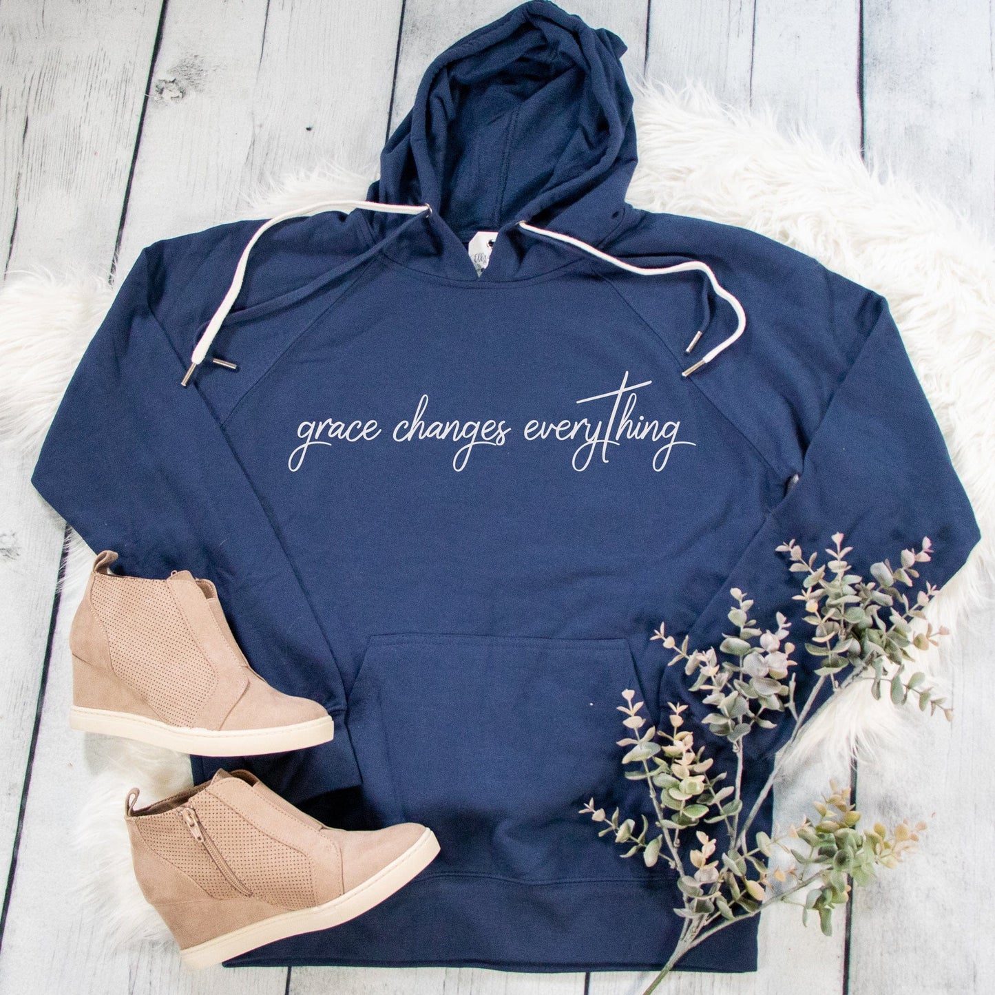 Grace Changes Everything Lightweight Terry Hoodie