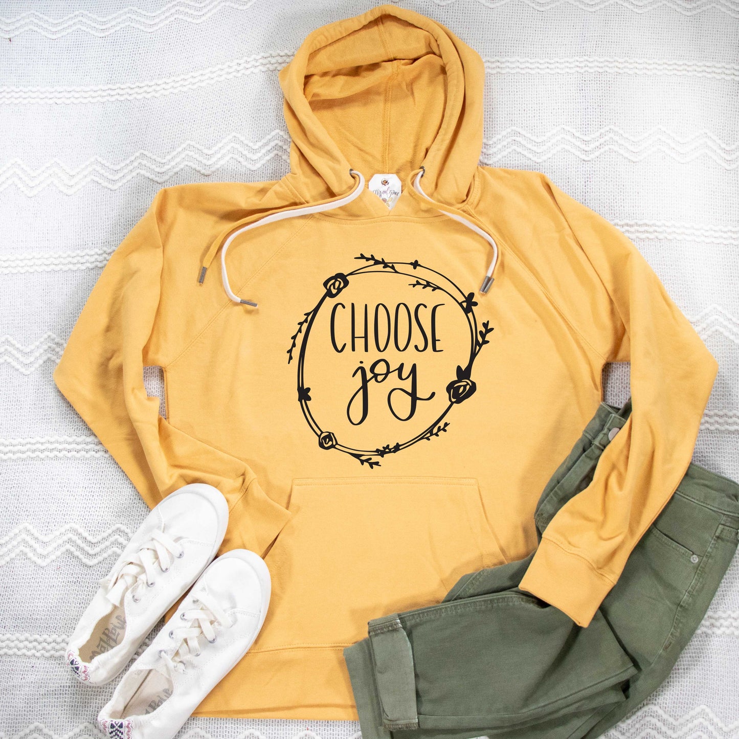 Choose Joy Lightweight Terry Hoodie
