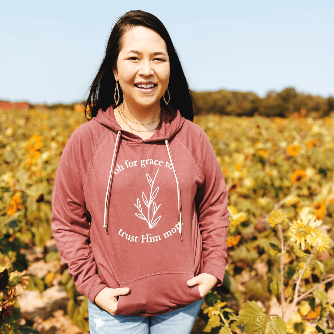 Oh for Grace to Trust Him More Lightweight Terry Hoodie