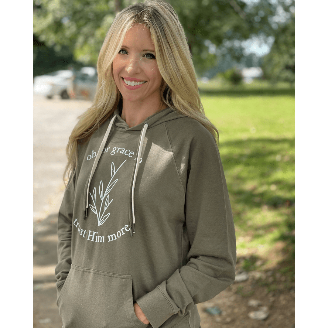 Oh for Grace to Trust Him More Lightweight Terry Hoodie