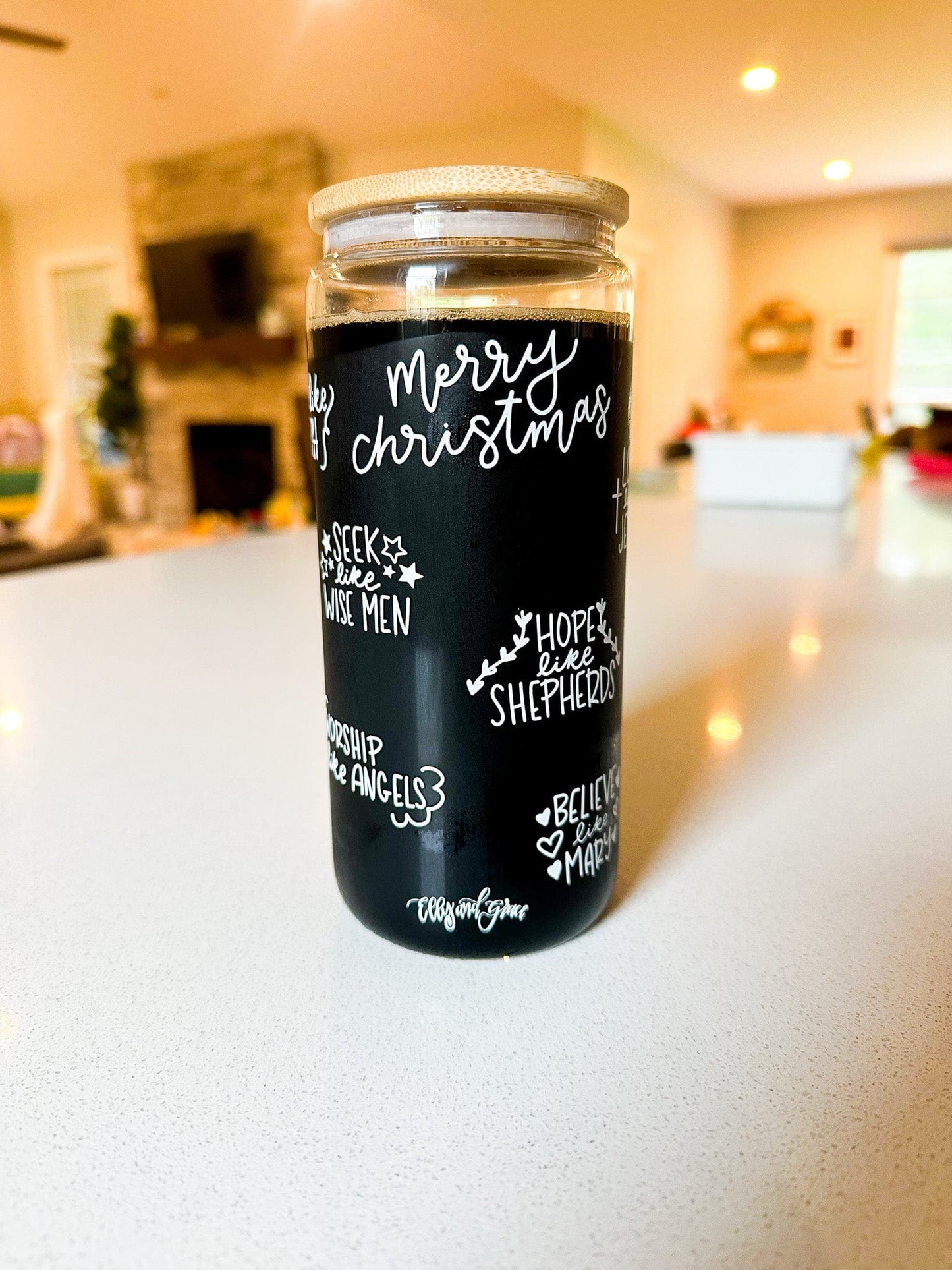 Believe Like Mary Inspirational Glass Tumbler