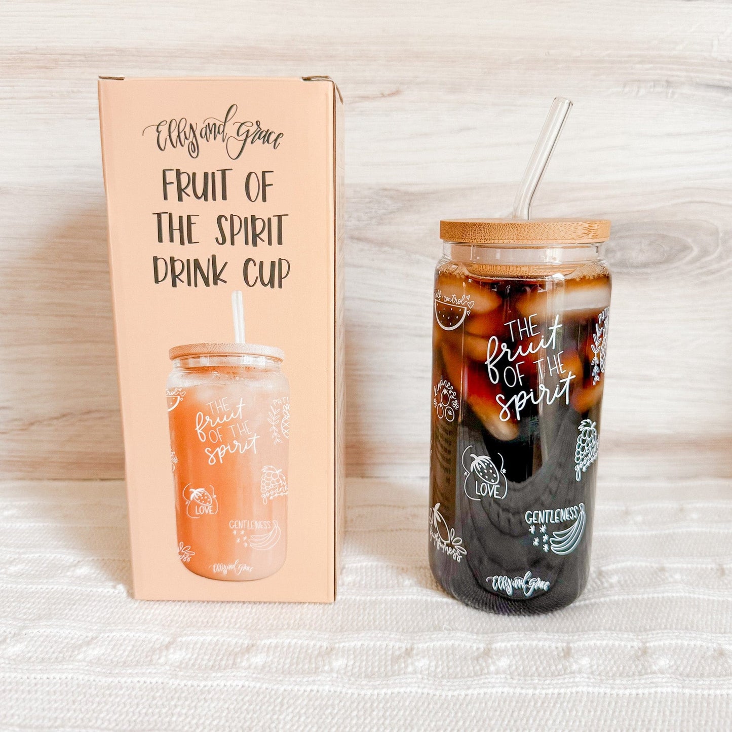Fruit of the Spirit Inspirational Glass Tumbler