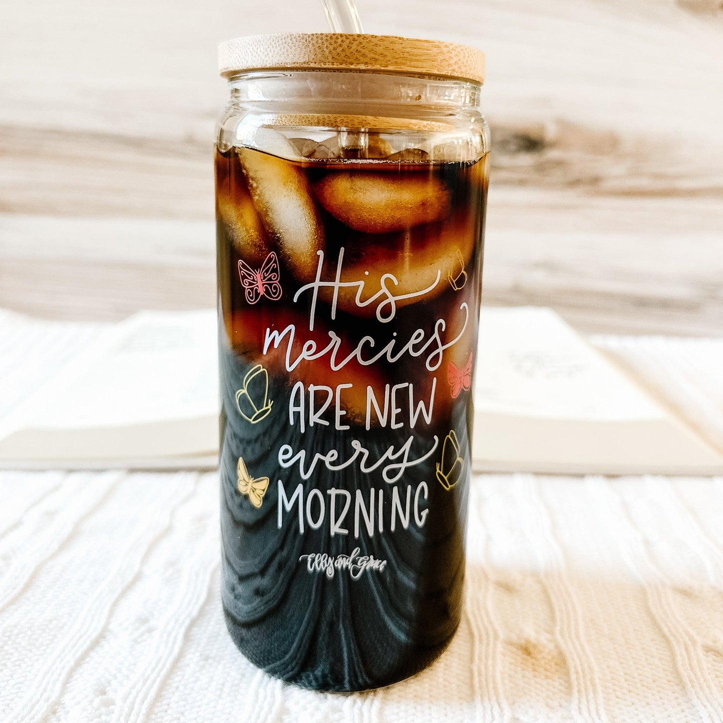 New Mercies Inspirational Glass Tumbler