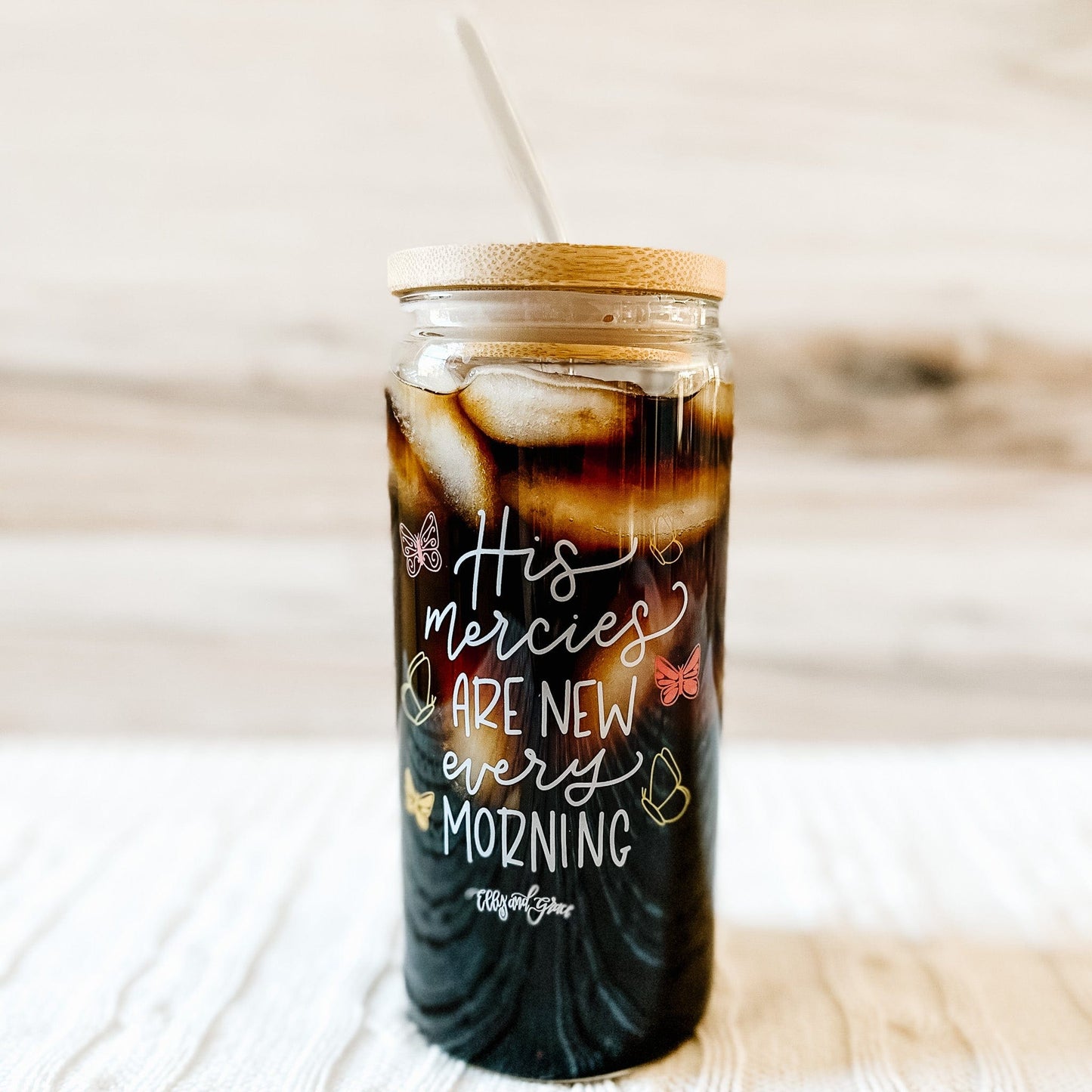 New Mercies Inspirational Glass Tumbler