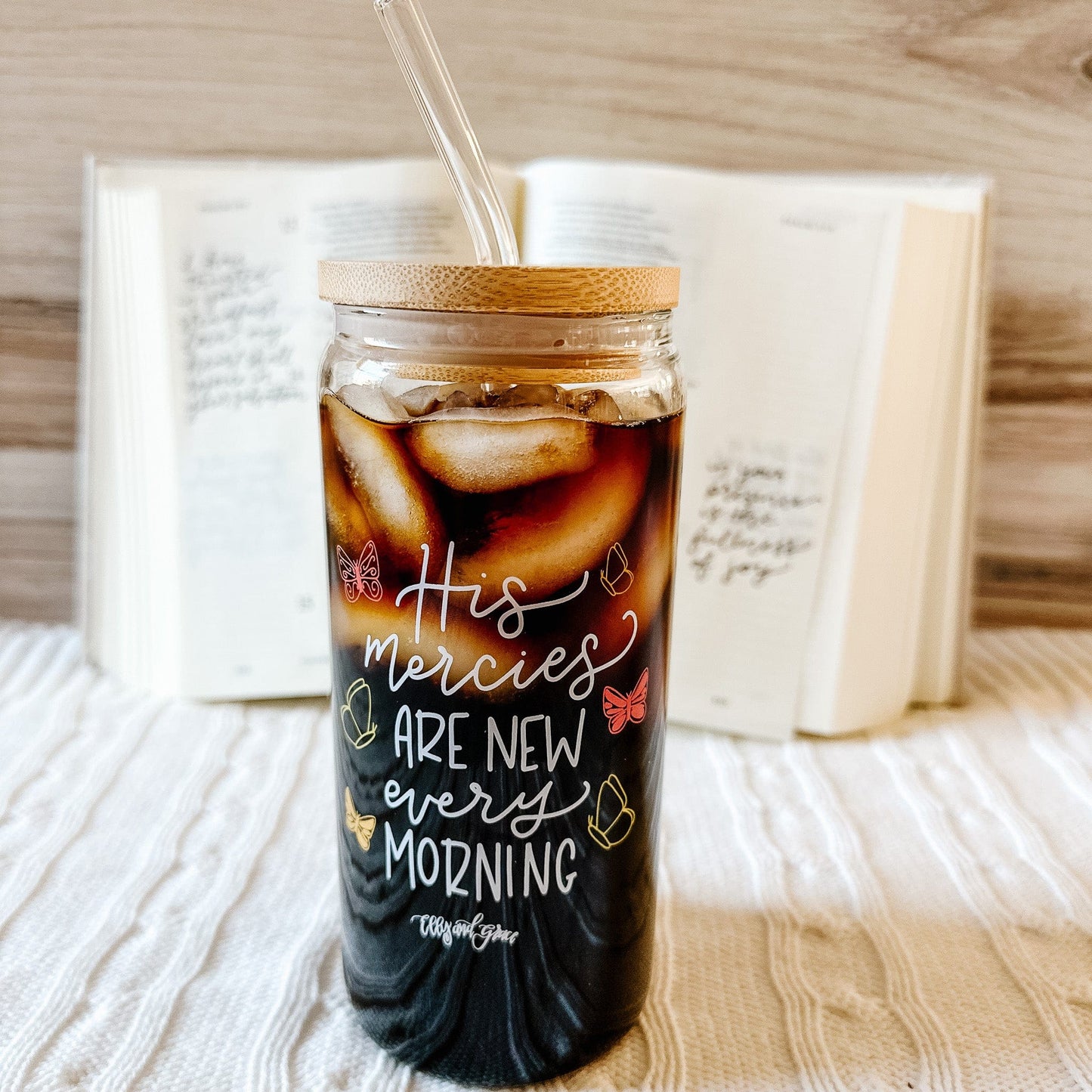 New Mercies Inspirational Glass Tumbler
