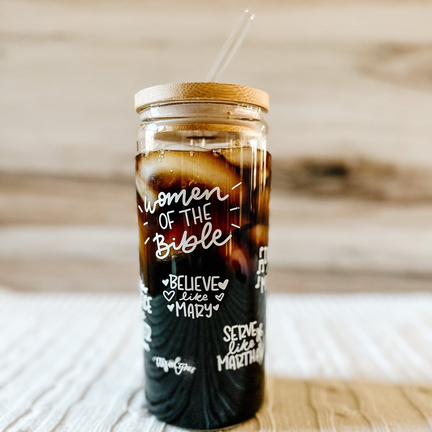 Women of the Bible Inspirational Glass Tumbler