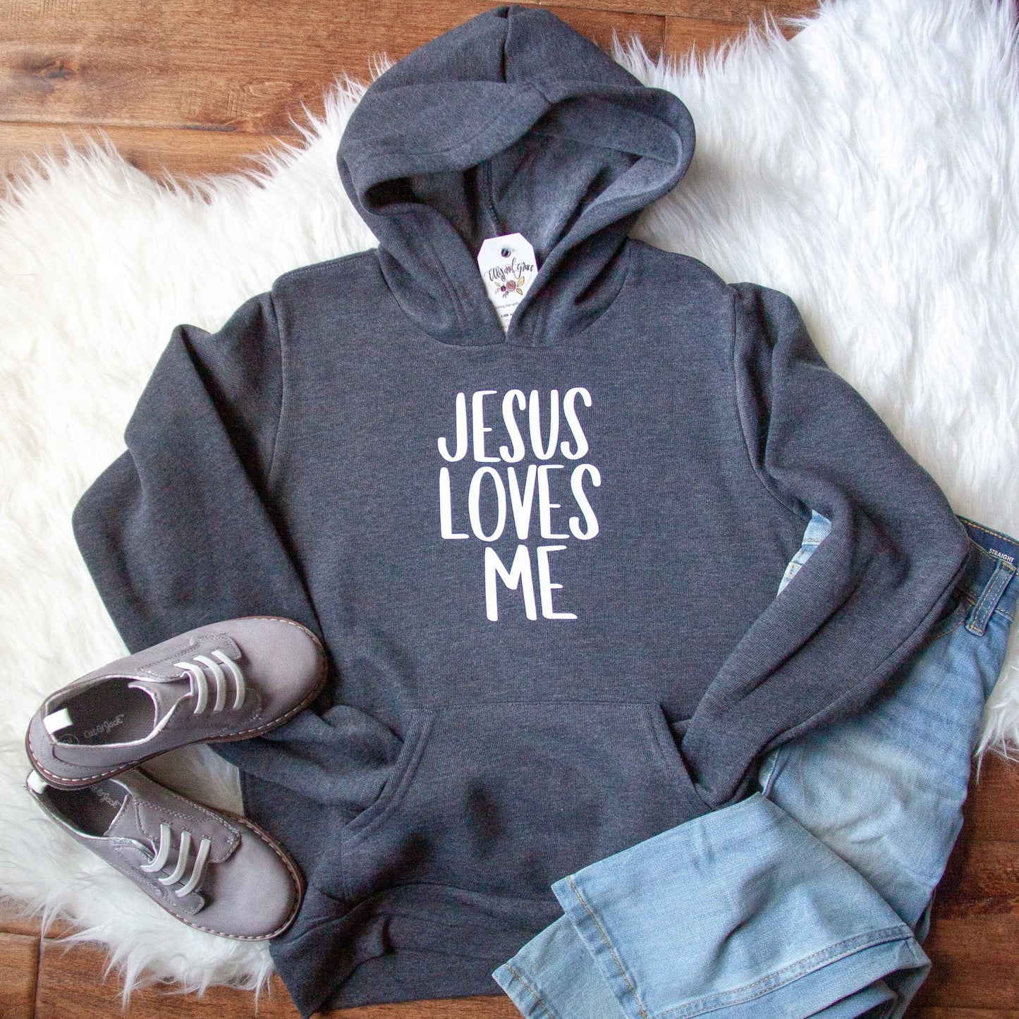 Jesus Loves Me Premium Kids Hoodie