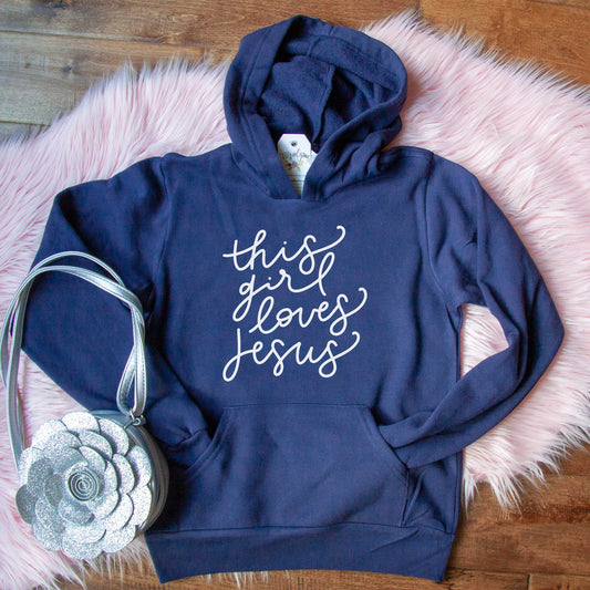 This Girl Loves Jesus Premium Kids Hoodie