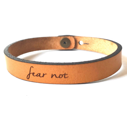 Fear Not Thin Leather Bracelet image 0