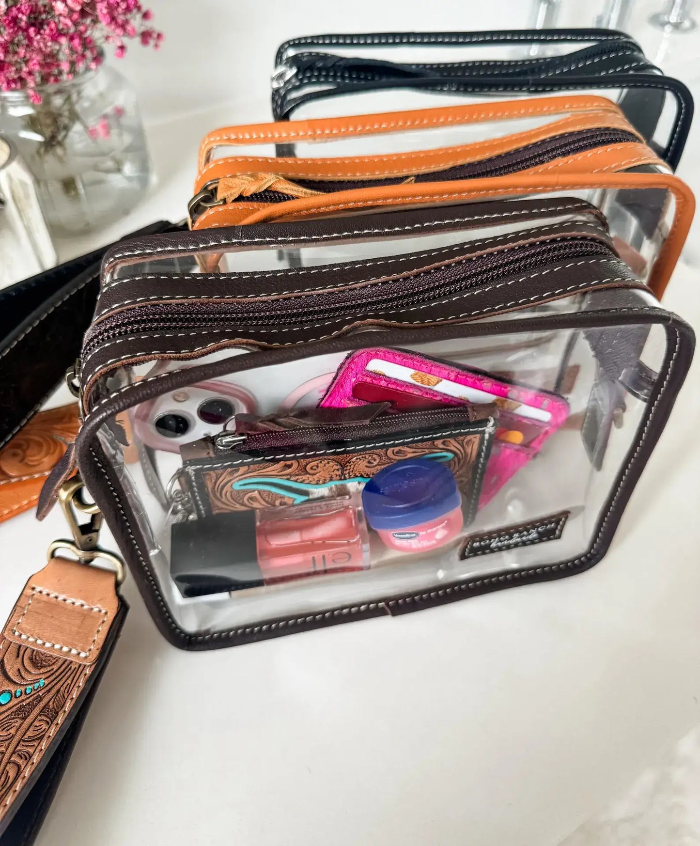 DARLA CLEAR WRISTLET | Transparent Western Purse