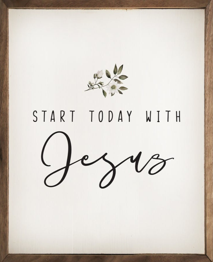 Start Today With Jesus Greenery White image 0