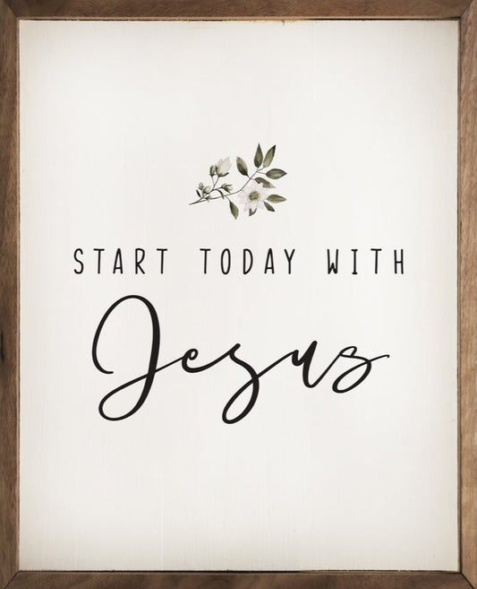 Start Today With Jesus Greenery White image 0