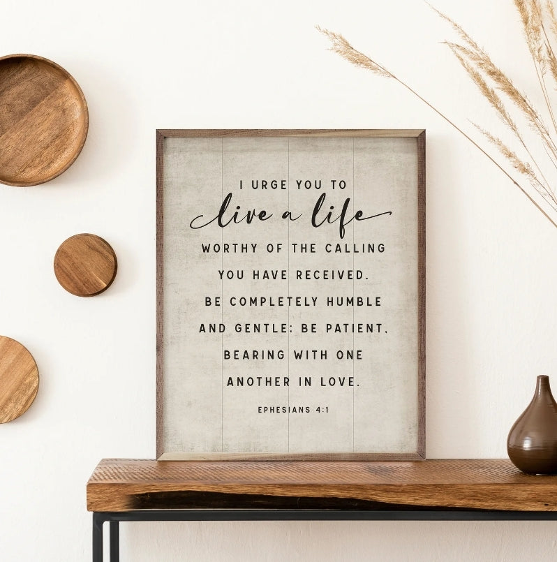 Live A Life Ephesians 4:1 White image 1