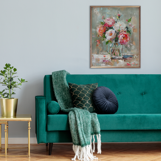 Vintage Floral Vase By Nini Art image 0