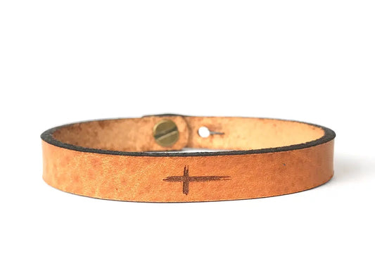Cross Thin Leather Bracelet image 0