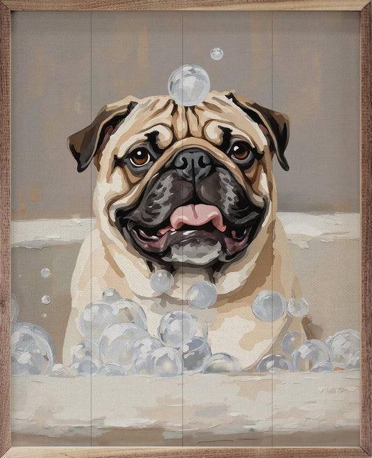Pug In A Tub image 0