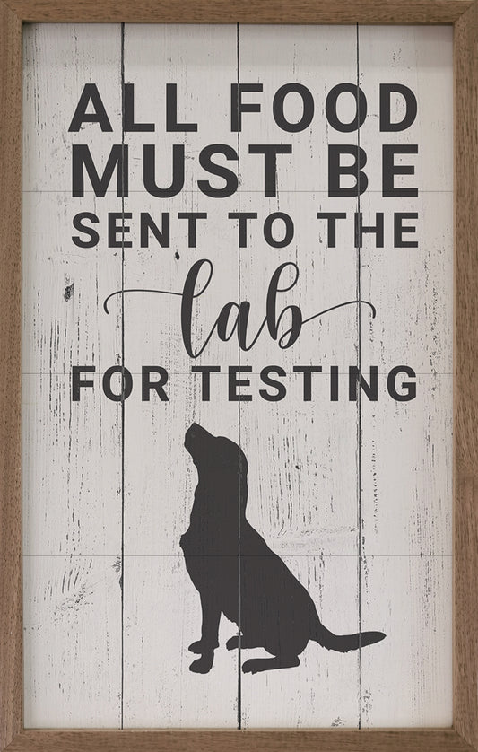 All Food Must Be Sent To The Lab Whitewash image 0
