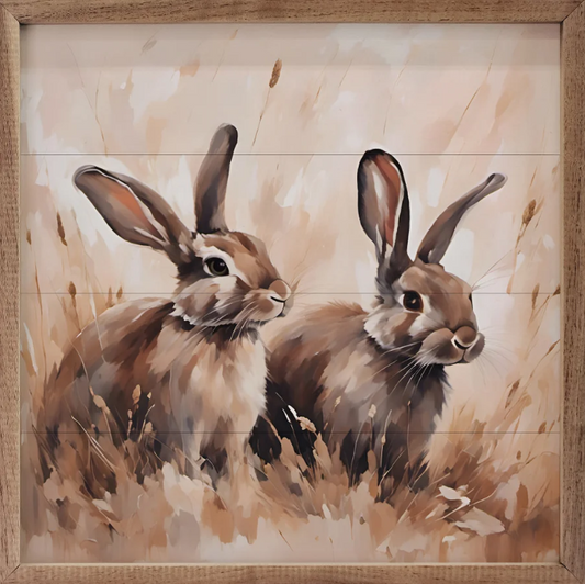Brown Two Rabbits image 0
