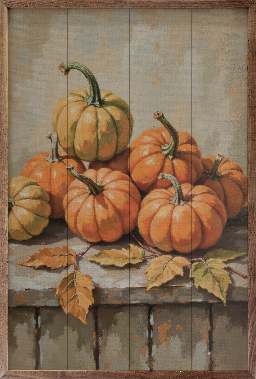 Small Pumpkin With Beech Branch image 1