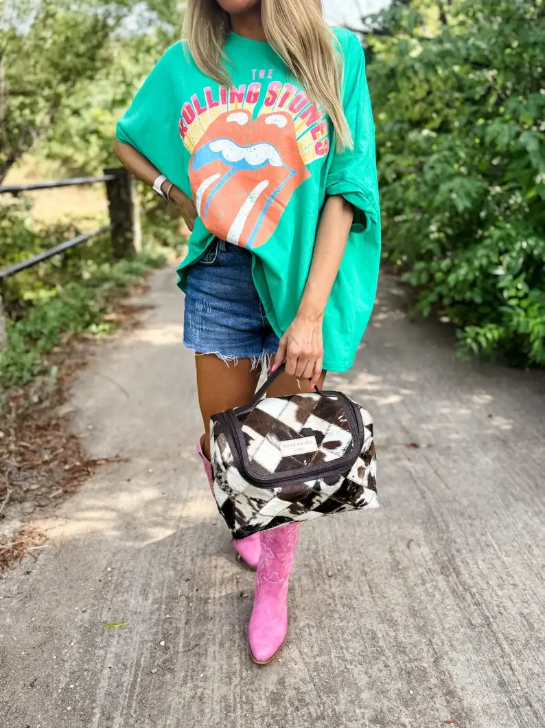 BOHO LUXE Genuine Hair On Travel Bag