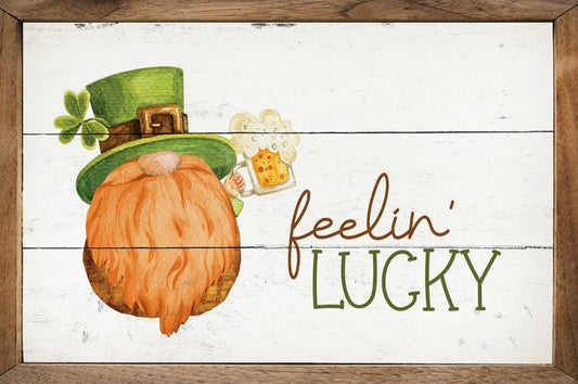 Feelin' Lucky Gnome White image 0