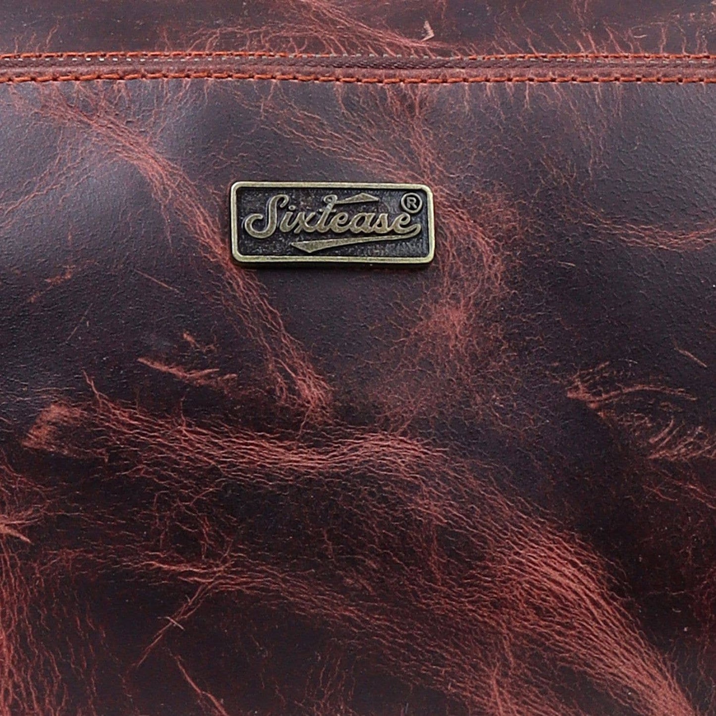 Rustic Genuine Leather Cherry Crossbody