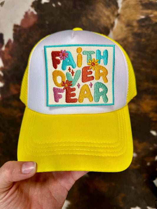 Faith Over Fear Patch Trucker Hat