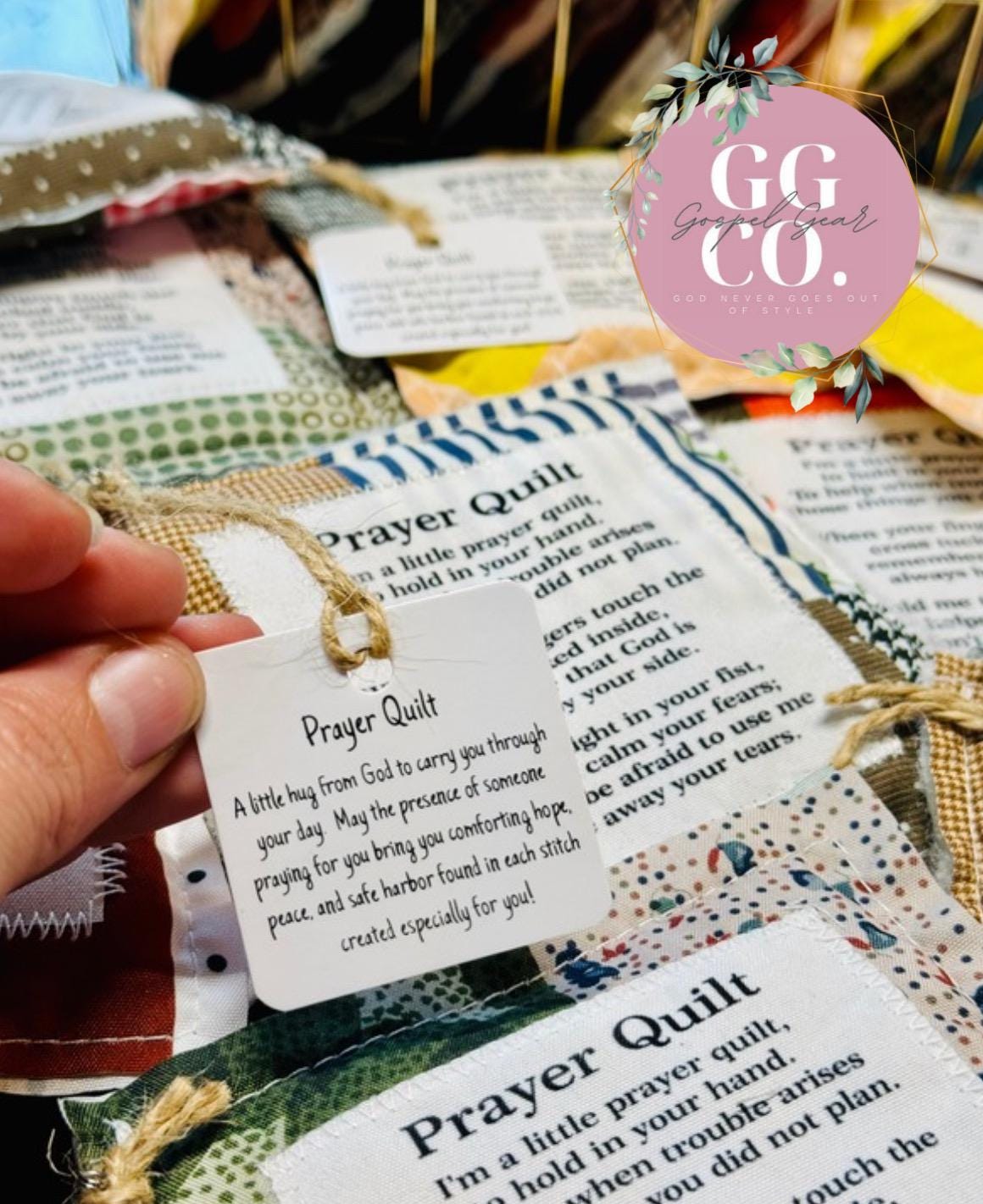 Pocket Prayer Quilt, Prayer Christian Quilt, Faith In Your Hands, Handmade Quilt, Prayer Cloth, Christian Gift