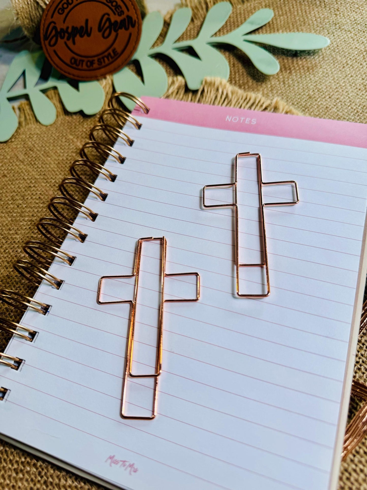 Jumbo Cross Paperclips - Large Cross Bookmark - Large Bible Bookmark - Jumbo Cross Page Marker  - Bible Accessories - Paperclips - Christian