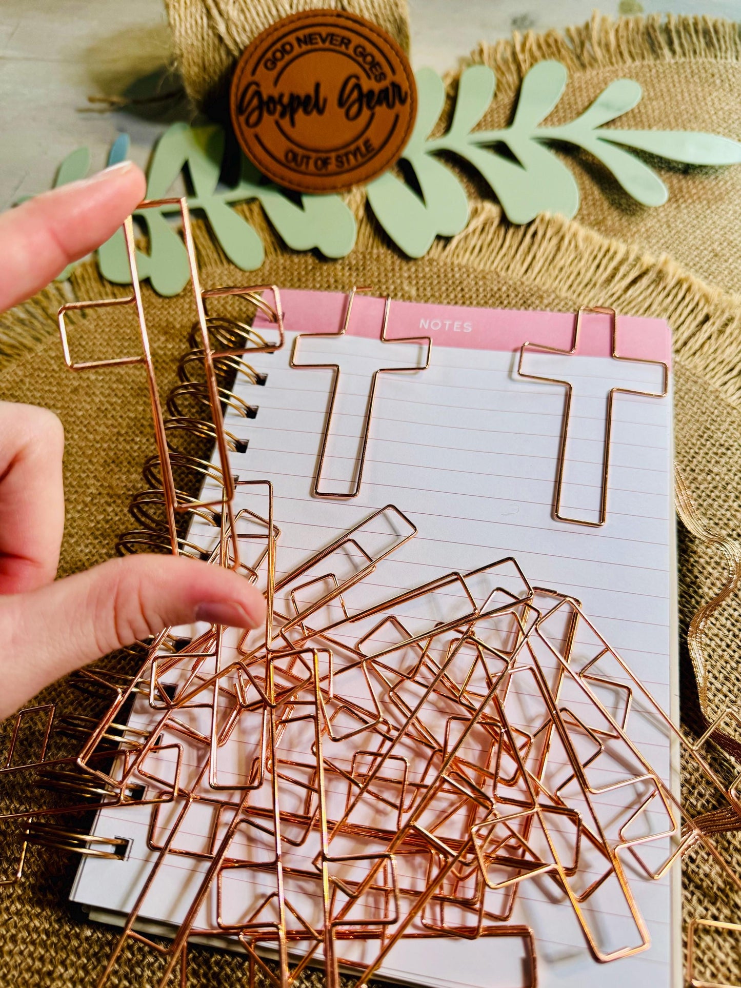 Jumbo Cross Paperclips - Large Cross Bookmark - Large Bible Bookmark - Jumbo Cross Page Marker  - Bible Accessories - Paperclips - Christian