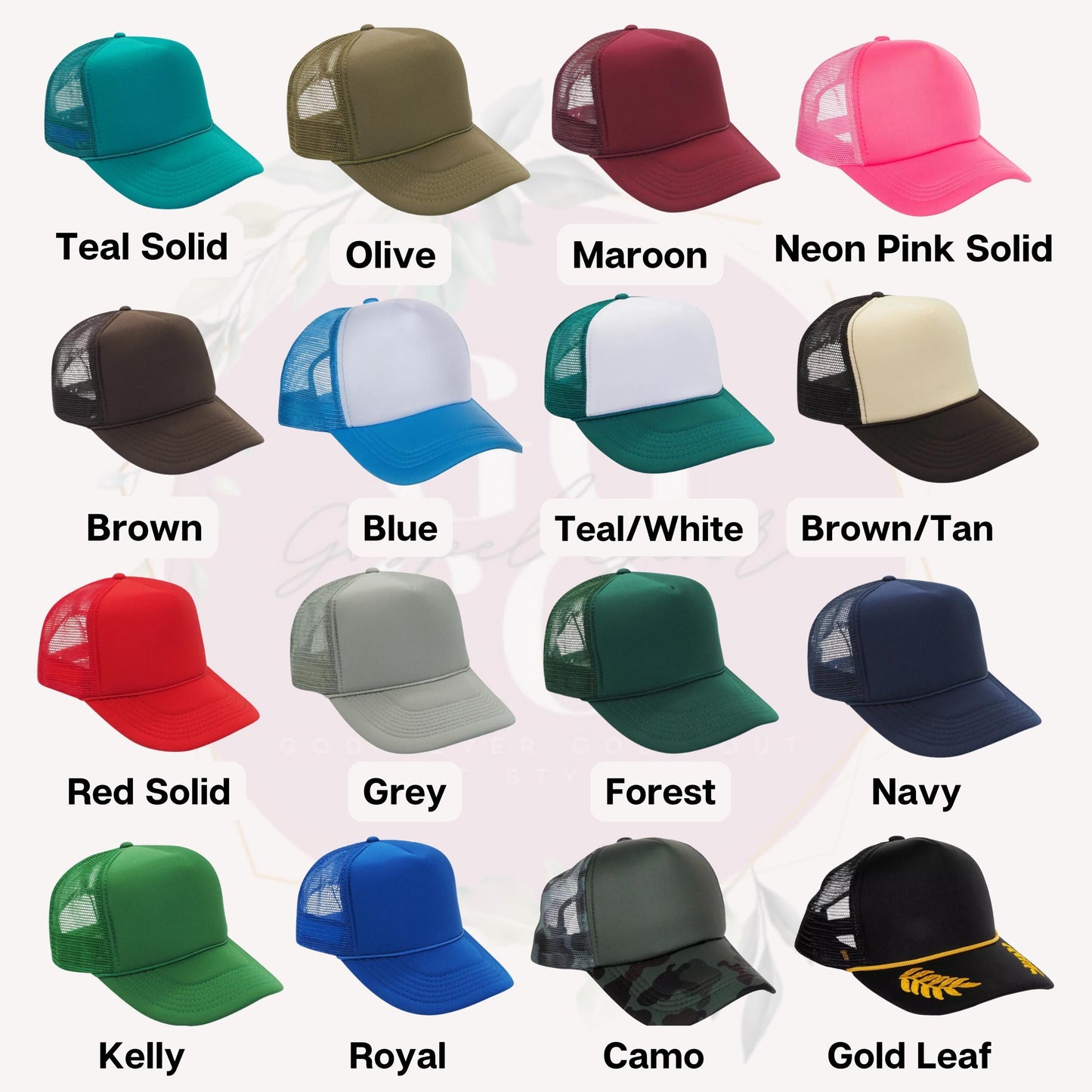 God Is Good Butterfly Patch Foam Trucker Hat