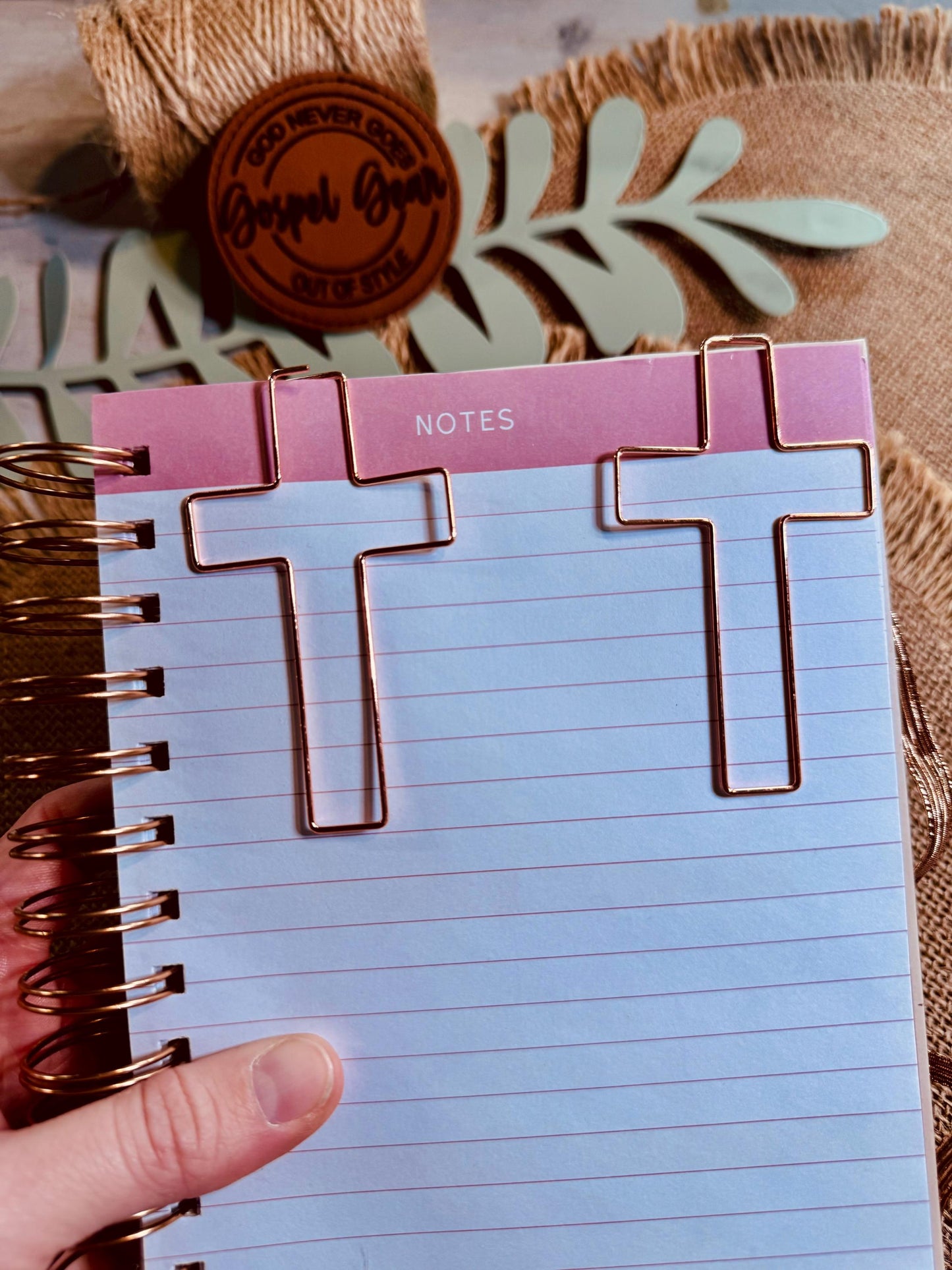 Jumbo Cross Paperclips - Large Cross Bookmark - Large Bible Bookmark - Jumbo Cross Page Marker  - Bible Accessories - Paperclips - Christian