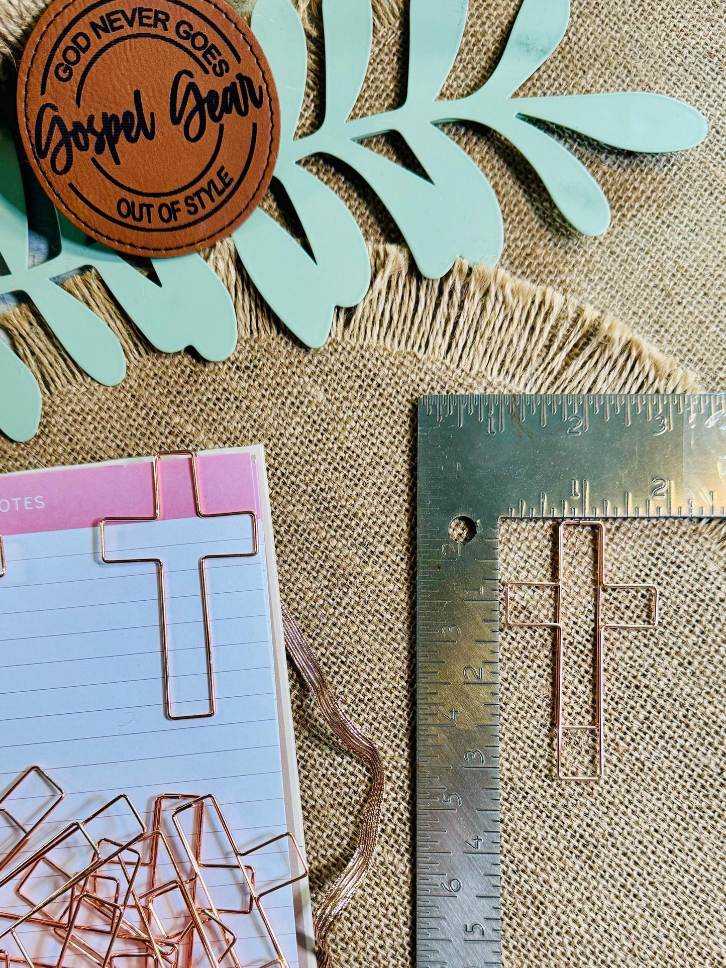 Jumbo Cross Paperclips - Large Cross Bookmark - Large Bible Bookmark - Jumbo Cross Page Marker  - Bible Accessories - Paperclips - Christian